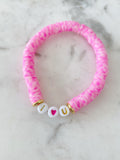 Heishi Color Pop Bracelet I 💗 U