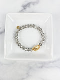 Bracelet Crystal Beaded "Gold Football"