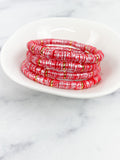 Heishi Small 6mm Color Pop Bracelet "Red Pearl"