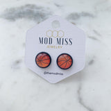 Cam Stud Earring "Basketball"