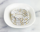 Heishi Small 6mm Color Pop Bracelet "Dalmation"