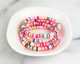 Heishi Small 6mm Color Pop Bracelet "Fruity Pink"