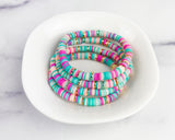 Heishi Small 6mm Color Pop Bracelet "Spring Rainbow"