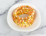 Heishi Small 6mm Color Pop Bracelet "Candy Corn"
