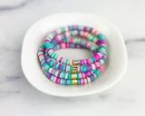 Heishi Small 6mm Color Pop Bracelet "Spring Rainbow"