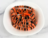 Heishi Small 6mm Color Pop Bracelet "Black And Orange Multi"