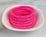 Heishi Small 6mm Color Pop Bracelet "Hot Pink"