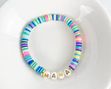 Heishi Small 6mm Color Pop Bracelet "mama"