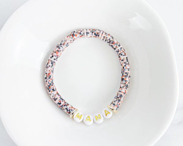 Heishi Small 6mm Color Pop Bracelet "mama"