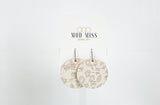 Cork+Leather Round Earring "Leopard Nude"