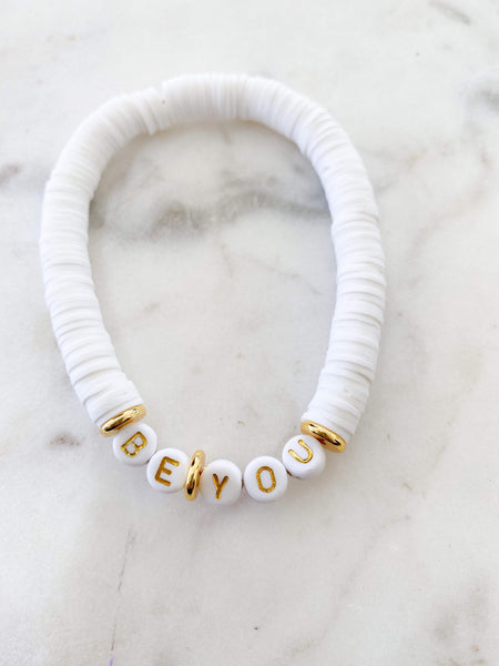 Heishi Color Pop Bracelet "White(Be You)"