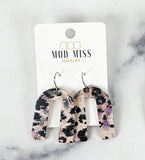 Cork+Leather Arch Earring "Leopard Fiesta"