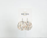 Cork+Leather Round Earring "Wildflowers"