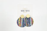 Cork+Leather Round Earring "Hippie"