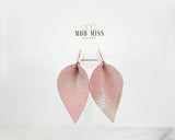 Leather Petal Earring "Rock n Roll Pink"