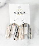Cork+Leather Arch Earring "Icicle"