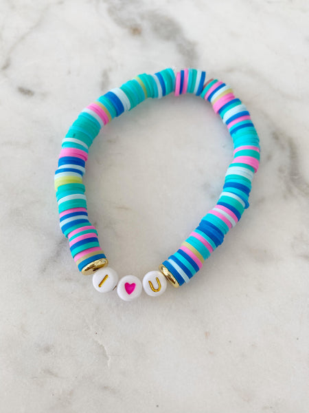 Heishi Color Pop Bracelet I 💗 U