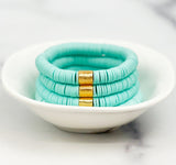 Heishi Color Pop Bracelet "Aqua "