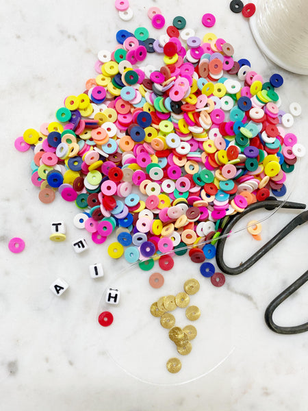 Heishi Color Pop Bracelet DIY Kit  "Custom Word"