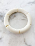 Acrylic Bamboo Bangle Bracelet "Cream"