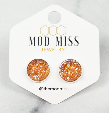 Gunmetal Druzy Stud Earrings  Rustic Pickns Jewelry – Mod Miss