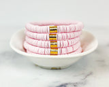 Heishi Color Pop Bracelet "Light Pink Gold Barrel"