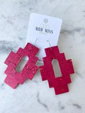 Cork+Leather Earring Aztec