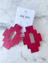 Cork+Leather Earring Aztec