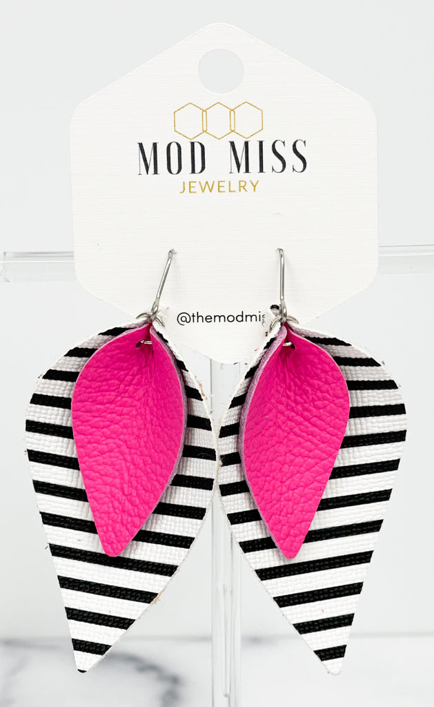 Hot Pink Western Chandelier Earrings