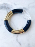 Acrylic Bamboo Bangle Bracelet "Jazzy"