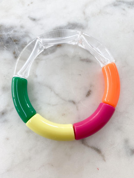 Acrylic Bamboo Bangle Bracelet "Mamacita Boho"
