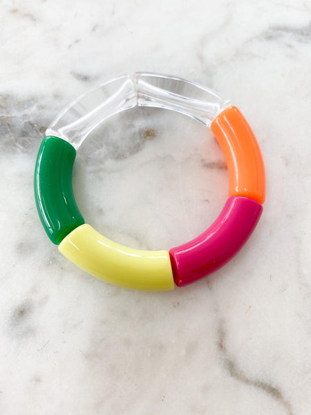 Acrylic Bamboo Bangle Bracelet "Mamacita Boho"