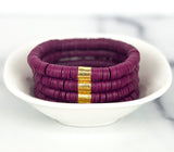Heishi Color Pop Bracelet "Maroon"