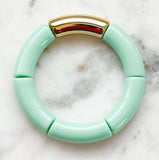 Acrylic Bamboo Bangle Bracelet "Mint Green"