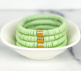 Heishi Color Pop Bracelet "Mint Green"