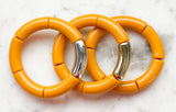 Acrylic Bamboo Bangle Bracelet "Mustard Yellow"