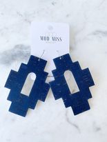 Cork+Leather Earring Aztec