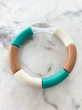 Acrylic Bamboo Bangle Bracelet "Nora Boho"