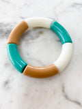 Acrylic Bamboo Bangle Bracelet "Nora Boho"