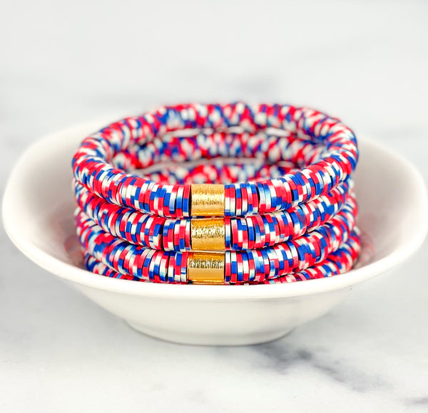 Heishi Color Pop Bracelet "Patriotic Multi"