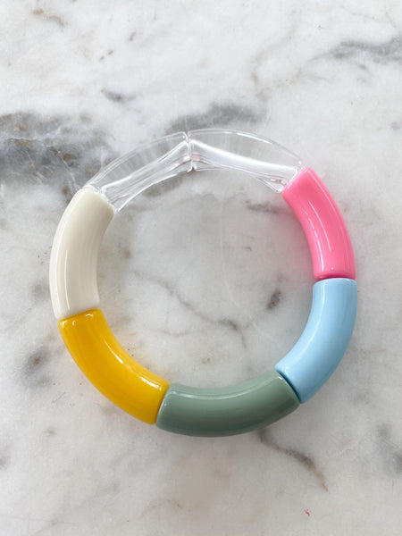 Acrylic Bamboo Bangle Bracelet "Phoebe Boho"