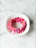 Heishi Color Pop Bracelet "Raspberry Multi"