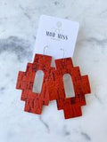Cork+Leather Earring Aztec