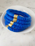 Heishi Color Pop Bracelet DIY Kit "Gold Barrel"