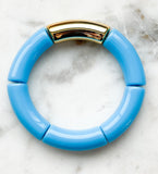 Acrylic Bamboo Bangle Bracelet "Sky Blue"