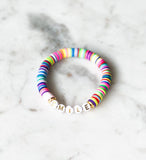 Heishi Color Pop Bracelet Custom Word