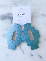 Cork+Leather Earring Aztec