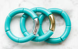Acrylic Bamboo bangle Bracelet "Turquoise"