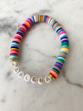 Heishi Color Pop Bracelet Custom Word