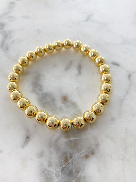 Bracelet Accent Beaded "Gold Hematite"